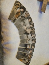 Vintage Antique 12 Fan Blades Folding Fan celebrating women In Sports picture