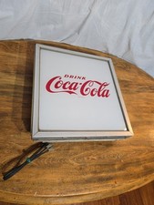 1960's Drink Coca Cola Electric Lighted Metal Square Sign picture