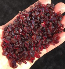 100g TOP Natural Pretty RED Garnet Rough Rock Polished Particles sl002 picture