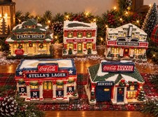 1995 Coca-Cola Christmas Village Collector's Set (vintage) Christmas décor retro picture