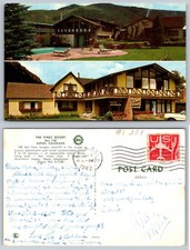 Vtg 1962 ASPEN CO The Pines Resort Postcard Skiing in July Air Mail Postmark picture