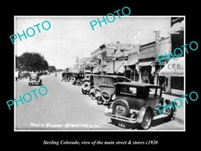 Sterling Colorado The Main Street & Stores c1920 Old Large Historic Photo picture