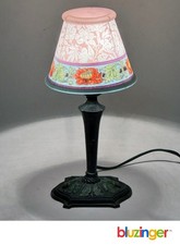 Vintage BELLOVA Art Deco Boudoir / Desk Lamp w/ CZECH Art Glass Shade picture