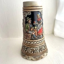 Ceramarte Brazil Hand-painted Ceramic Beer Mug German Style, Small, Unique picture
