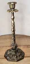 Ornate Brass Candle Holder  10.5