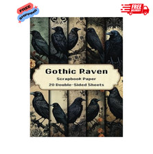 Gothic Raven Scrapbook Paper: Gothic Scrapbook Paper, 20 Double-Sided Sheets for picture