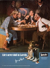 1977 Laredo Boots Jerry Reed Playing Cards Gambler Print Ad picture
