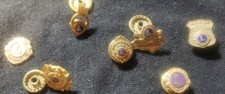 Vintage Lot of 7 Lions Club Int. Lapel Pins 1949-50, 51-52, 53-54, 55-56, 56-57 picture