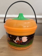 🧡Vintage 1999 McDonald's Halloween Trick-or-Treat Pail Bucket Grimace Birdie picture
