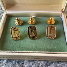 Vtg 10k GF Sears Service Award Lapel Pins Lot 3 10 15 20 Year in Display Case picture