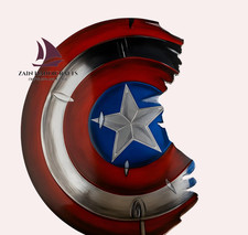 ZAIN Medieval Captain America Shield: Engraved Avenger Endgame SCA LARP  Replica picture