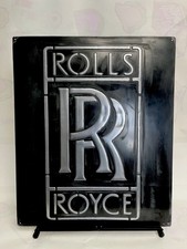 Rolls Royce Vintage Garage Metal Sign 20x24” Handmade Cast Aluminum Relief • picture