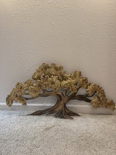 MCM Large 39” Curtis Jere Brutalist Style Brass Copper Tree Of Life Wall Art picture