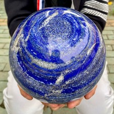 14.08LB Large Natural Lapis lazuli jasper Quartz Sphere Crystal Ball Reiki Heal picture