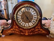 Imperial Baroque Mantel Clock-Windsor Chimes Rosewood Marquetry Inlaid- Germany picture