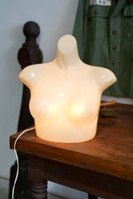 Vintage Mannequin Bust Mid Century Lamp MCM Torso Light 1960s picture