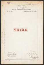 Photo:Newburg NY 1888 Vaska Soap Trademark L. & J. Oakley Laundry Toilet picture