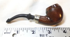 Vintage Tom Thomb Tom Thumb Imported Briar Italy Bent Tobacco Pipe EP Band picture