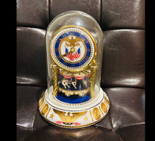 Vintage (1990's) Franklin Mint Americana Carousel Anniversary Clock picture