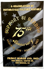 81 Hell's Angels Berdoo 75th Anniversary Celebration Poster Rare picture