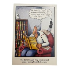ONE Vtg The Far Side Greeting Card Indian Kemosabe Apache Lone Ranger 1983 Bday picture