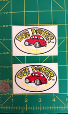 X2 SMALL VINTAGE BUG POWER Sticker / Decal ORIGINAL OLD STOCK RARE picture