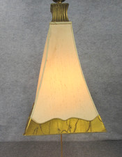 Vintage MCM Hollywood Regency Swag Lamp Shade Hanging Chain Pendant Light picture