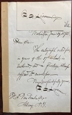 FRANCIS E. SPINNER-(2) items; Autograph Letter Signed, Signed Card; US Treasurer picture