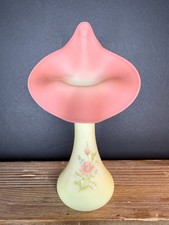 Fenton Pink Burmese HP Roses - Mini Jack-In-Pulpit Vase - 6