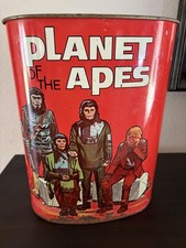 Vintage Cheinco Planet of the Apes Metal Garbage Trash Can 13
