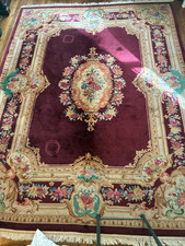 Antique 1930's Chinese Aubusson Rug 9 feet x 12 feet picture