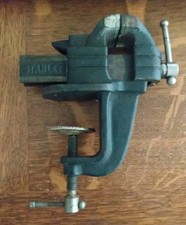 Antique Vintage Stanley Signed No. 763 Clamp On 2 Inch Wide Vise  picture
