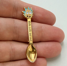 Rick Morty Wubba Lubba Dub Dub Spoon Lapel Pin Miniature Mad Genius Creations picture