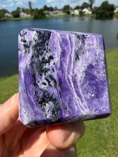 AA Charoite Polished Gem Cube 2