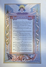 1906 Vintage Magazine Illustration Peace Civil War Print / Poem picture