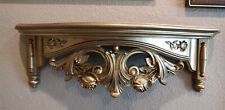 Vintage Homco Wall Shelf Gold Rose  Victorian Hollywood Regency 3056 *Read All picture