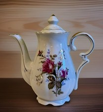 Vintage Unger & Schilde Moss Rose Coffee, Tea, Chocolate Pot for 2 c.1890-1950 picture