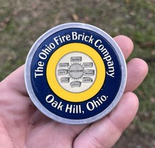 Vintage 1930s Ohio Fire Brick Co Oak Hill OH Advertising Paperweight picture