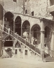 1891 Albumen Photograph Verona Mercato Vecchio Staircase Architecture picture