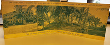 1937 CASA-GRANDE HOTEL MIAMI BEACH FL PANORAMIC FOLDING POSTCARD to Liberty NY picture