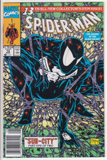 Spider-Man #13, Marvel Comics 1991 VF/NM 9.0 Return of Black Costume.  McFarlane picture