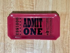 Admit One Ticket Ceramic Tray Dish Collectible Gettysburg Unusual Sovenier picture