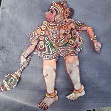 Hand-Painted Hanuman Religious Puppet Figure - India, Ownership History N/A picture