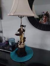 Vintage French Figural Peasant Farmer Table Lamp . Produced In Late 19th To 20th picture