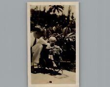 Antique 1940's In the Stroller- Black & White Photography Photo picture