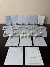 22 Ultra Rare & Vintage 1979 Ceramic Thimbles - “SONGBIRDS” Excellent Condition picture