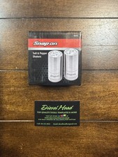 NEW Snap On Tools Stainless Steel Want And Pepper Shakers picture