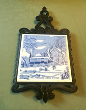 Currier and Ives Vintage The Farmer’s Home Winter Trivet picture