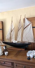 OLD LARGE BASIN SAILBOAT - KETCH - HANDMADE - MISTRAL MODELS picture