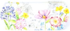 Serving Tray 2pc Set Shabby Style Floral 15x6.5